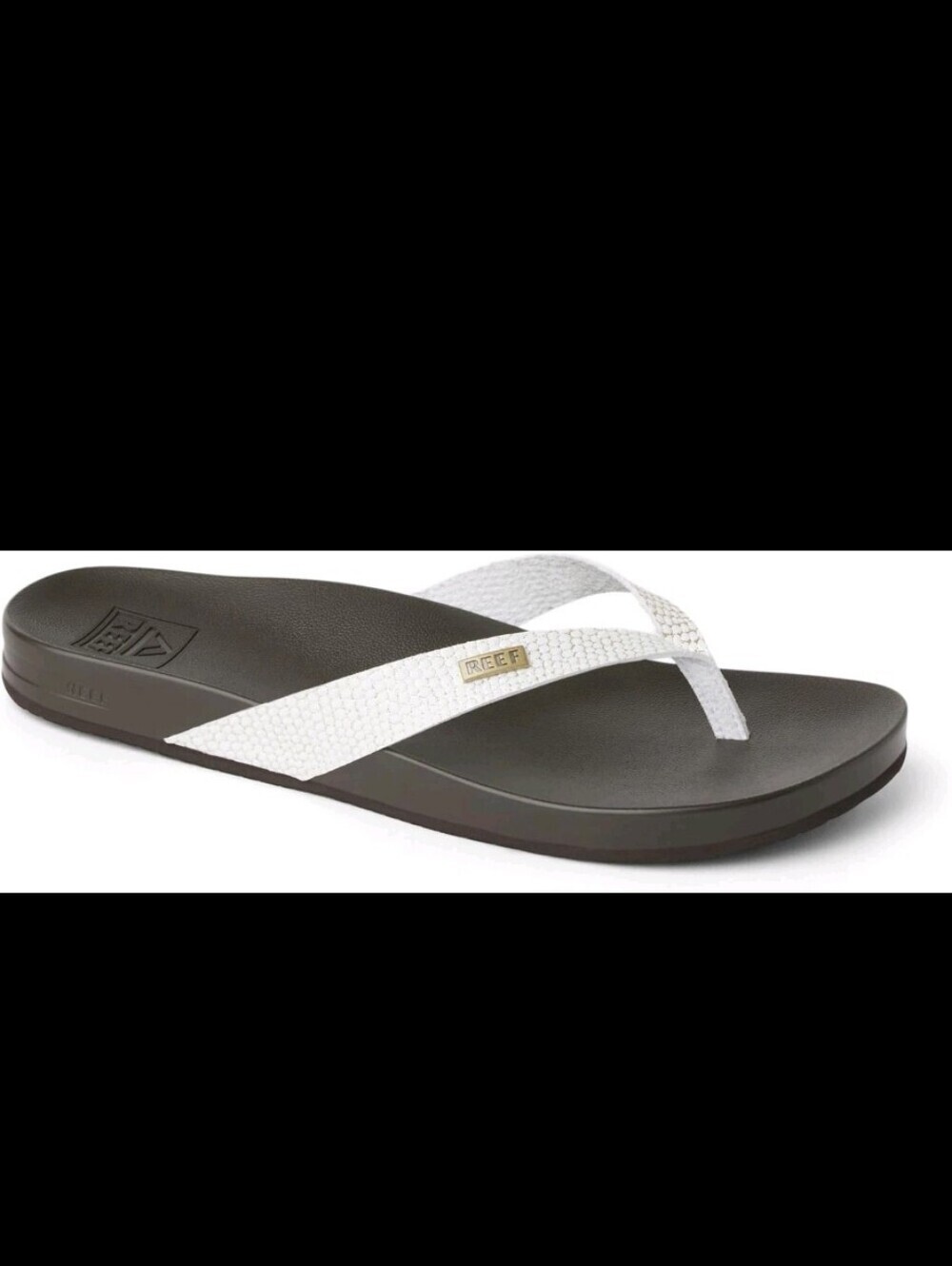 REEF Cushion Court Women's Flip Flop Brown Sassy - Molded Cushion Footbed, Arch - Picture 3 of 8